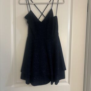 Windsor Navy Blue Sparkle Midi Dress